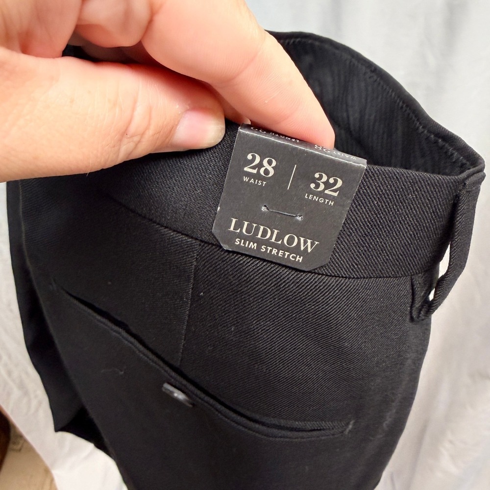 J.Crew NEW $250 Men's Ludlow Slim Stretch Black Italian Wool Trousers 28x32 - Picture 5 of 10